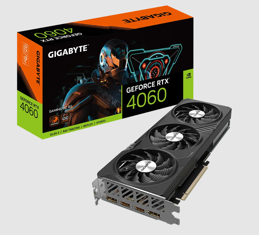  nVIDIA GeForce RTX4060 GAMING OC 8GB GDDR6<br>Clock: 2550 MHz, 2x HDMI/ 2x DP, Max Resolution: 7680 x 4320, 1x 8-Pin Connector, Recommended: 450W  